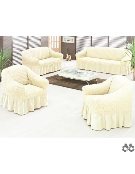 Navlaka za dvosed, trosed i dve fotelje - krem