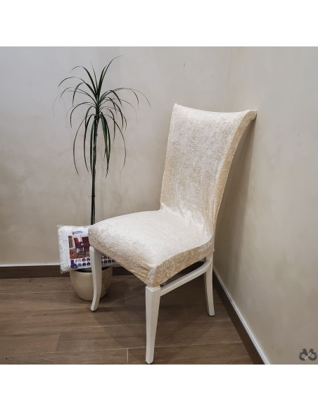 Plišane navlake za stolice krem