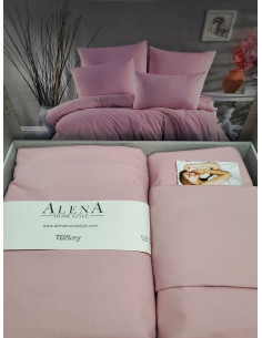 Bračna posteljina Alena 200 x 220 roze