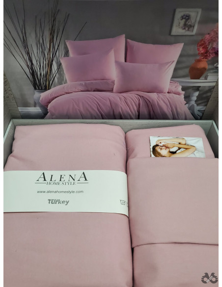 Bračna posteljina Alena 200 x 220 roze