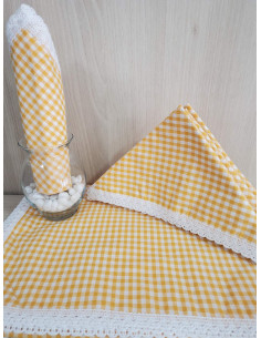 Stolnjak + 12 salveta - žuti