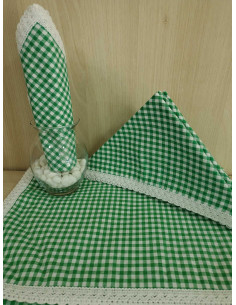 Stolnjak + 12 salveta - zeleni