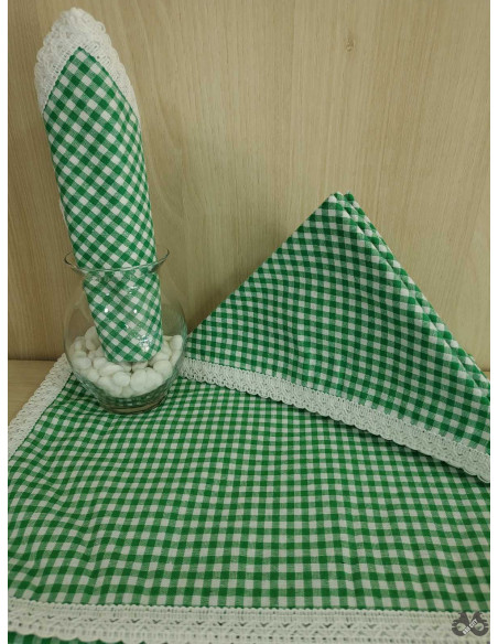 Stolnjak + 12 salveta - zeleni