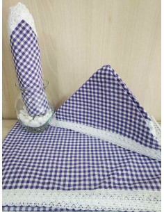 Stolnjak + 12 salveta - ljubičasti