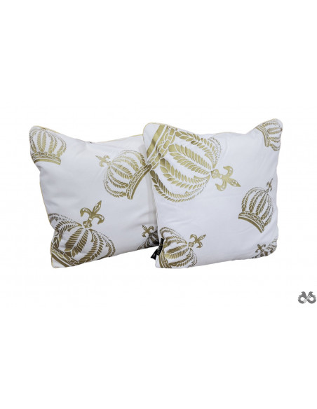 Dekorativni jastuk 50 x 50 Beli sa krunom