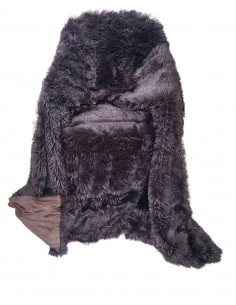 Krzneno ćebe prekrivač 160 x 200 braon