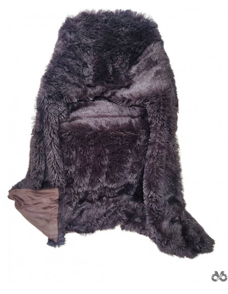 Krzneno ćebe prekrivač 160 x 200 braon