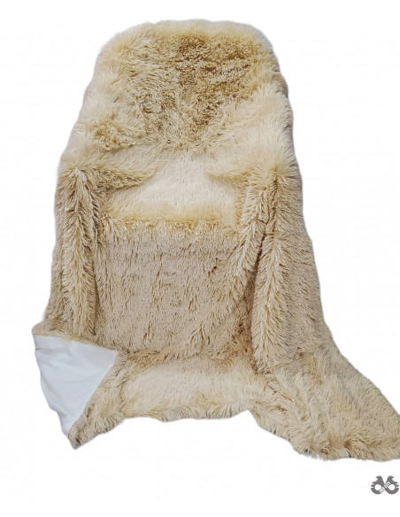 Krzneno ćebe prekrivač  160 x 200  bež