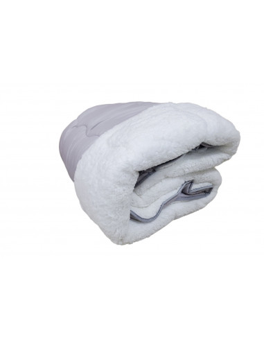 Krzneni jorgan 140 x 200 sivi