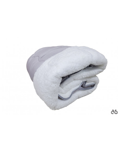 Krzneni jorgan 200 x 200 sivi