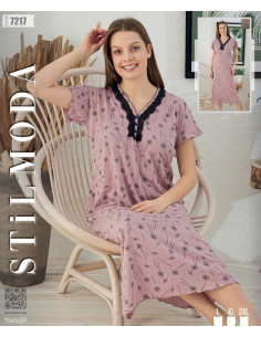 Ženska spavaćica kratak rukav 7217