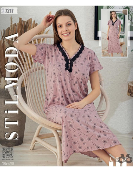 Ženska spavaćica kratak rukav 7217