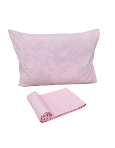 Čaršaf bez lastiša + jastučnica 160 x 240 roze