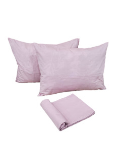 Čaršaf bez lastiša + 2 jastučnice 220 x 240 puder roze
