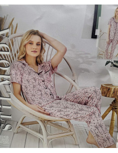 Ženska pidžama kratak rukav 7454