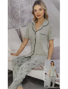 Ženska pidžama kratak rukav 7392
