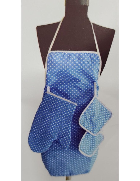 Kuhinjska kecelja + rukavica + 2 podmetača