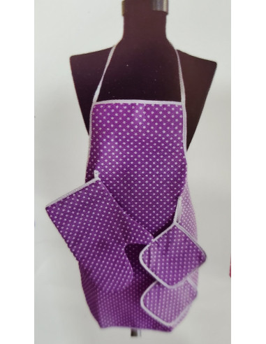 Kuhinjska kecelja + rukavica + 2 podmetača