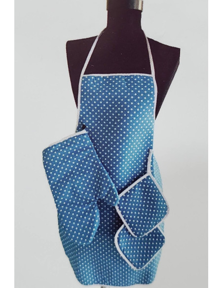 Kuhinjska kecelja + rukavica + 2 podmetača