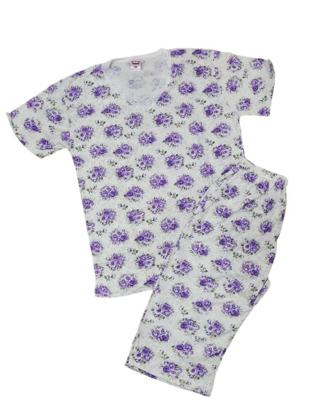 Ženska pidžama 3/4 za krupnije