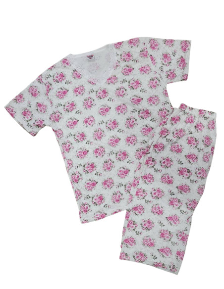 Ženska pidžama 3/4 za krupnije