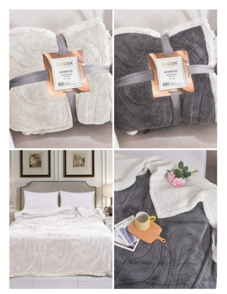 Ćebe dvostrano sa vunom  200 x 230 - 2