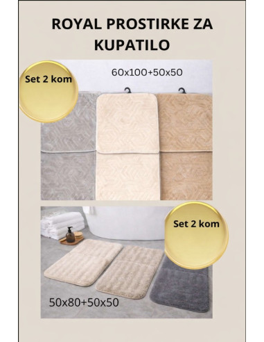 ROYAL PROSTIRKA ZA KUPATILO 1/2    50x80+50x50