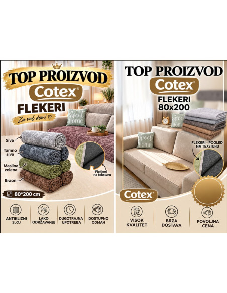COTEX FLEKER 80X200 SOFT TURK