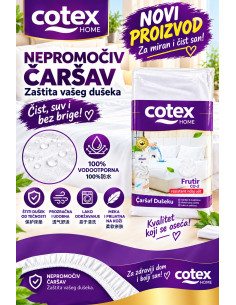 COTEX NEPROMOČIVA ZAŠTITA ZA KREVET 180*200