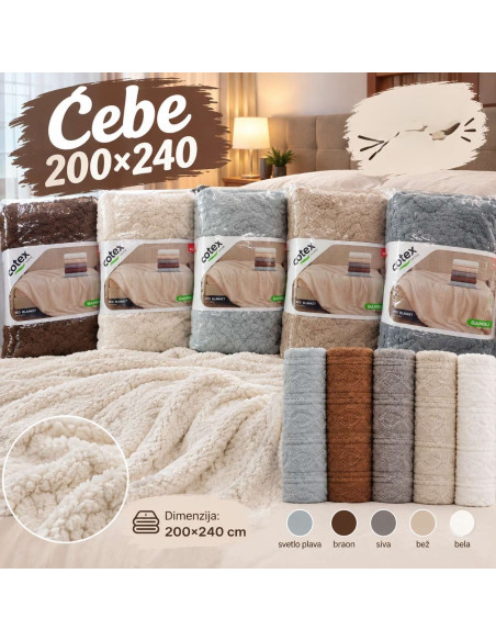 COTEX ĆEBE BAMBUS 200X240